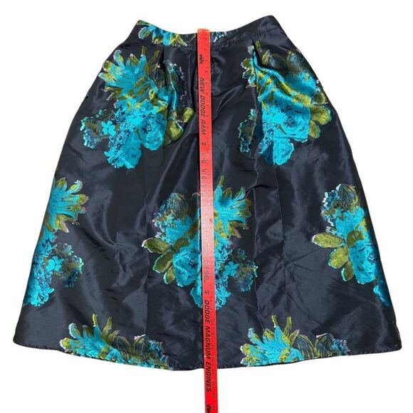 Maeve Ronette Jacquard‎ Midi Skirt Women’s Size 4 Anthropologie Floral Metallic - Picture 6 of 10